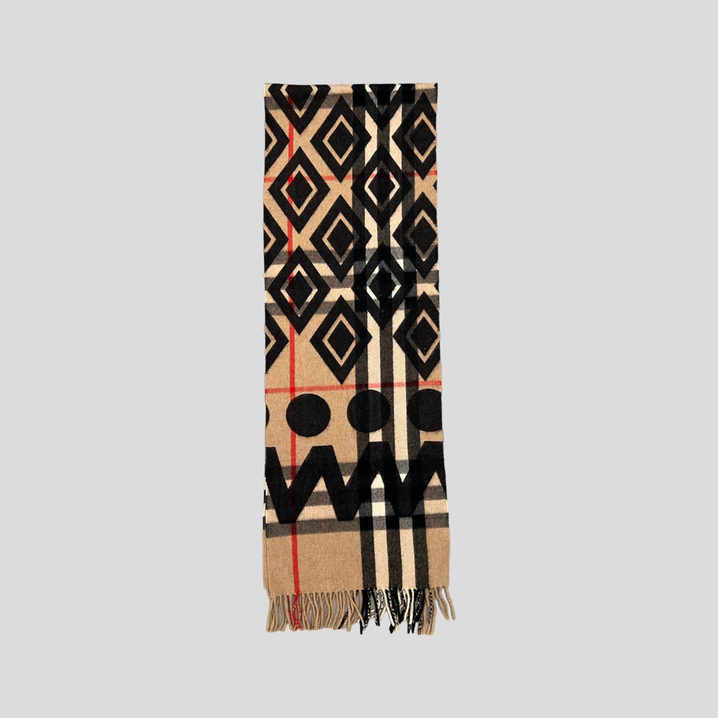 010S BURBERRY NOVA CHECK CASHMERE LONG SCARF