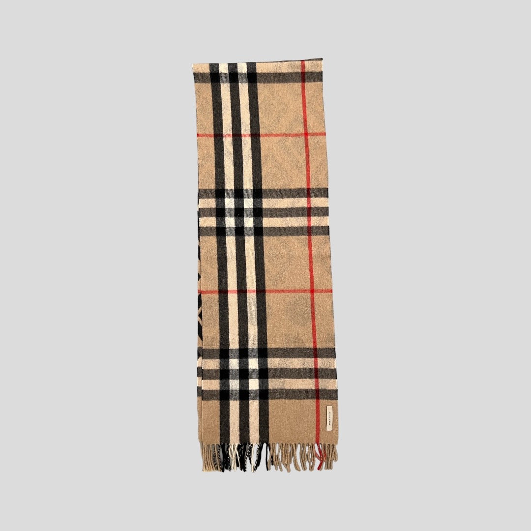 010S BURBERRY NOVA CHECK CASHMERE LONG SCARF