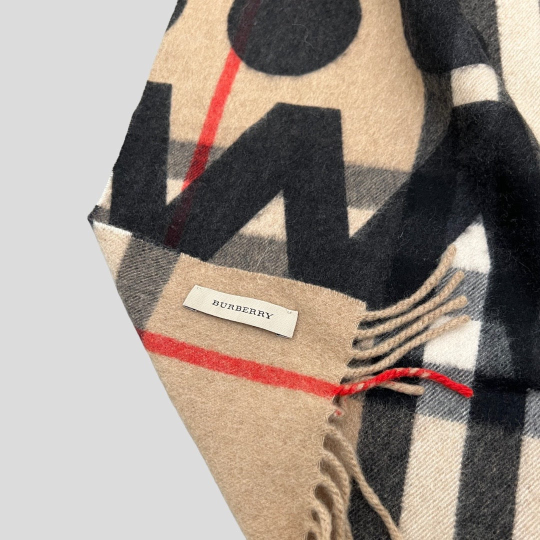 010S BURBERRY NOVA CHECK CASHMERE LONG SCARF