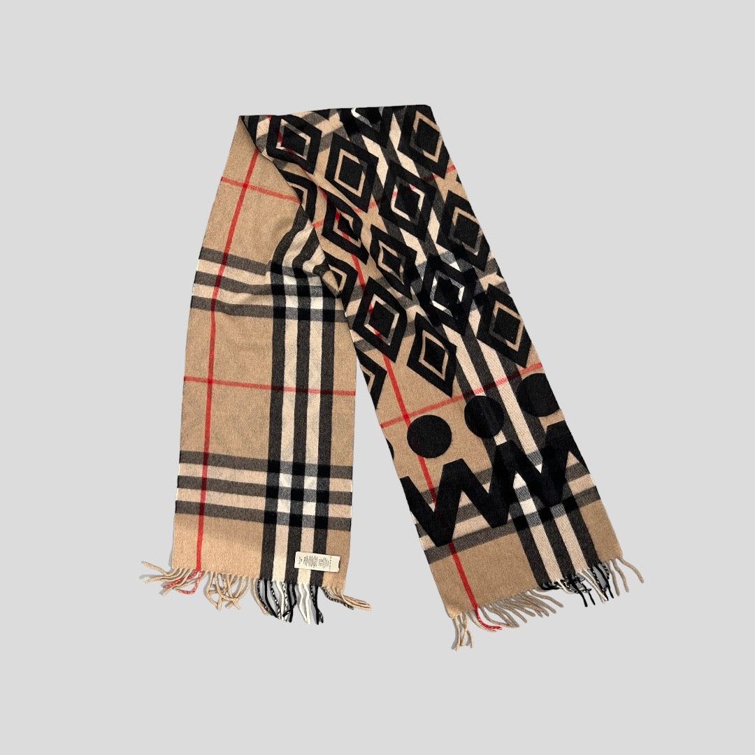 010S BURBERRY NOVA CHECK CASHMERE LONG SCARF